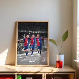 Robert Lewandowski Poster,Lamine Yamal Poster, Raphinha Poster, Bedroom Decor