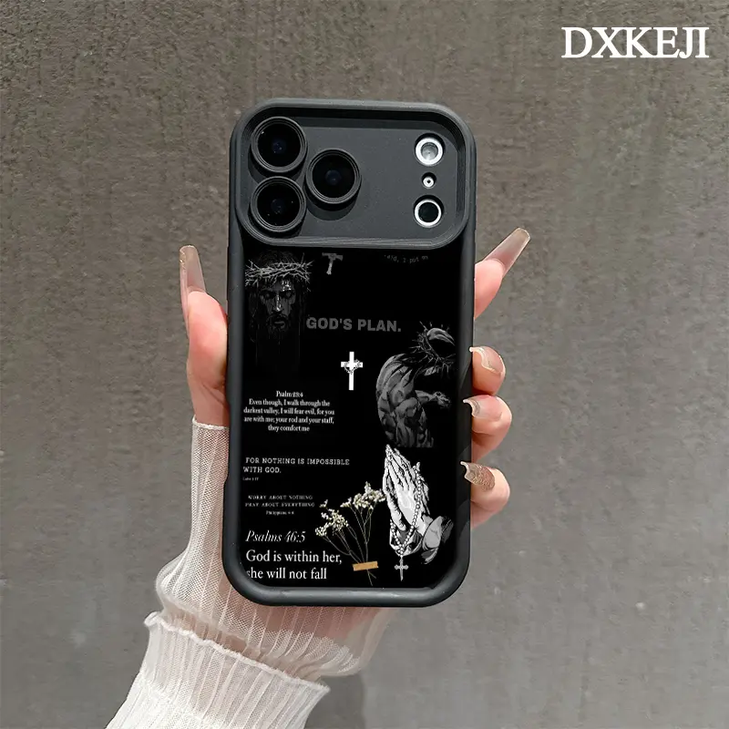 Aesthetic God & Jesus Pattern Customized iPhone Smartphone Cover - TPU Soft Silicone Case, Fully Protected Shockproof Accessory for iPhone 17,16,15 Pro Max,14,13,12,11 Pro,Plus,Air with Reliable Protection
