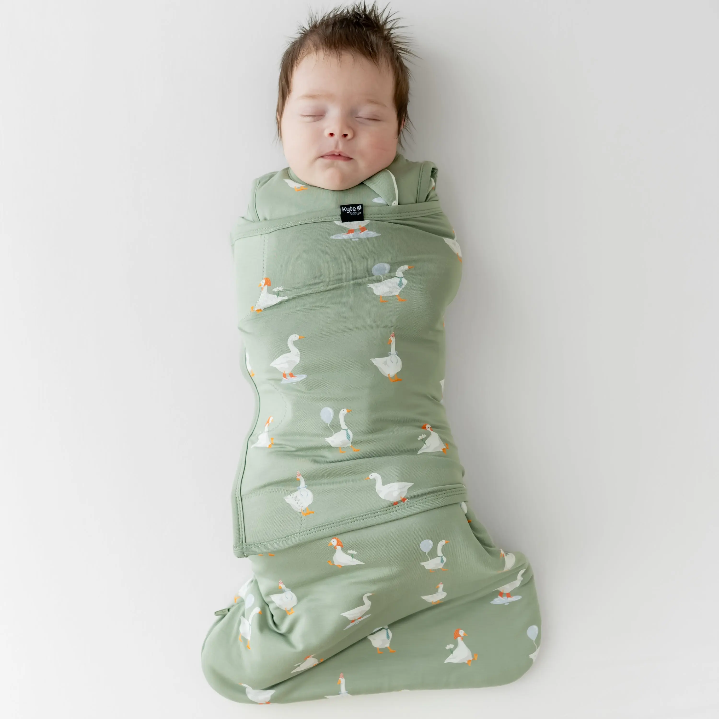Kyte Baby Adjustable Silly Goose 1.0 Sleep Sack Swaddler with Elastic Loop, Double Zipper