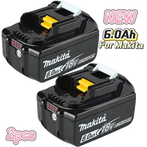 NEW 6.0Ah 18V Battery  For Makita BL1860 BL1860B BL1850 Power Tools-2pack