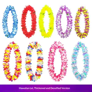 Hawaiian Glowing Flower Garland Thickened Dense Weaving 120cm Circumference Nightclub Stage Award Decoration Hula Performance Leis
