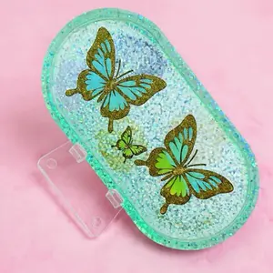 Handmade 7in Trinket Tray with Beautiful Butterflies Perfect for Organizing Small Items Decorative Storage Solution