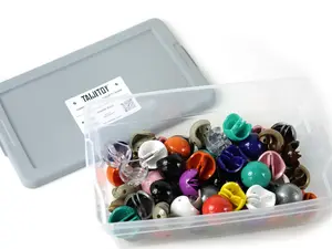 TaijiToy Discovery Set (60x in a Mix of 14 Colors) - 3D Yin Yang | Interlocking Desk Toy | Fidget Ball Puzzle Toy