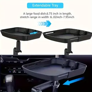 car supplies 1 Rotatable Car Cup Holder Tray, Equipped with Dual 360 ° Rotating Beverage Holders - Durable Plastic, Snack And Accessory Organizer, Suitable for Drivers And Passengers