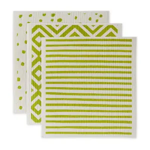 Design Imports Set of 3 Mixed Pattern Swedish Dishcloths
