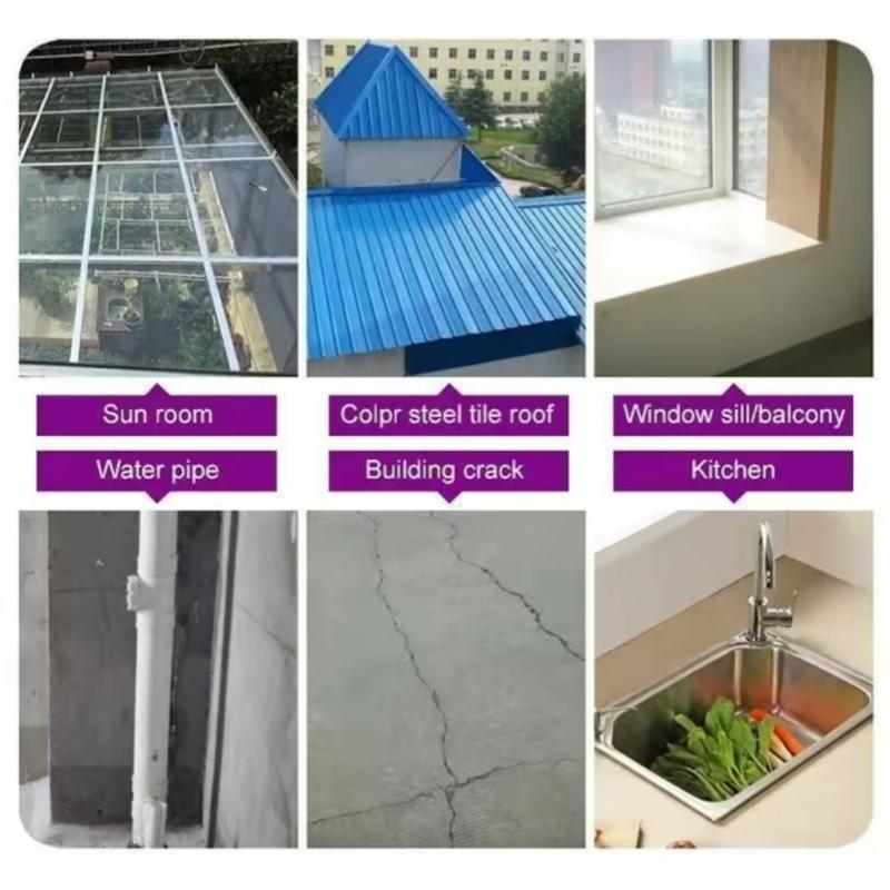 Super Strong Adhesive Waterproof Tape Roll, Self-Adhesive Roof Crack Repair Material, High Adhesion, Heat Resistant, Butyl Rubber, One Roll