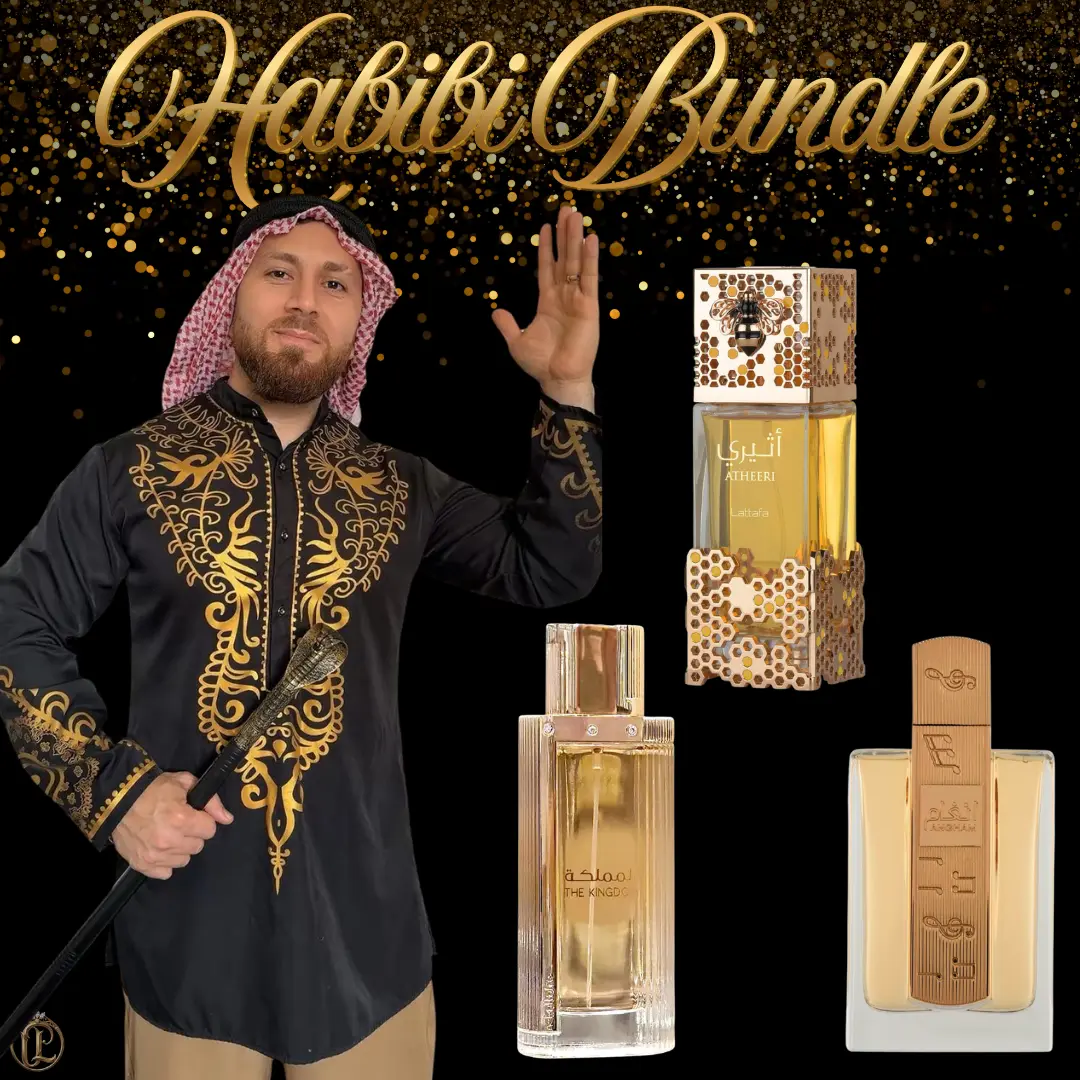 Habibi Bundle | Lattafa Atheeri + Lattafa Angham + Lattafa The Kingdom Women's | Women's Fragrance | 100 ML | Eau De Parfum | Mandarin - Vanilla & Lavender