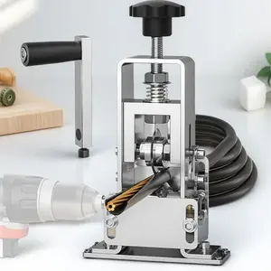 Electric Manual Dual-Use Wire Stripper, Adjustable Head Precision Anti-Slip Pliers Industrial Cable Stripping Tool, Home Wiring Kit for Automotive Harness Multi-Size Copper Wire, Construction Tools