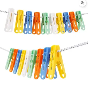 100 Pcs Clothes Pins, Heavy Duty Clothes Pegs for Washing Line, Plastic Clothes Peg, Cloth Line Dry Clips, Non-Slip Windproof Strong Laundry Clips for Hanging Clothes Indoor Outdoor
