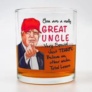Uncle Rock Glass 10Oz - Uncle Gifts - Gifts for Uncle From Niece Nephew - Fathers Day, Birthday, Christmas  For Uncle - Funny Uncle Glass Cup