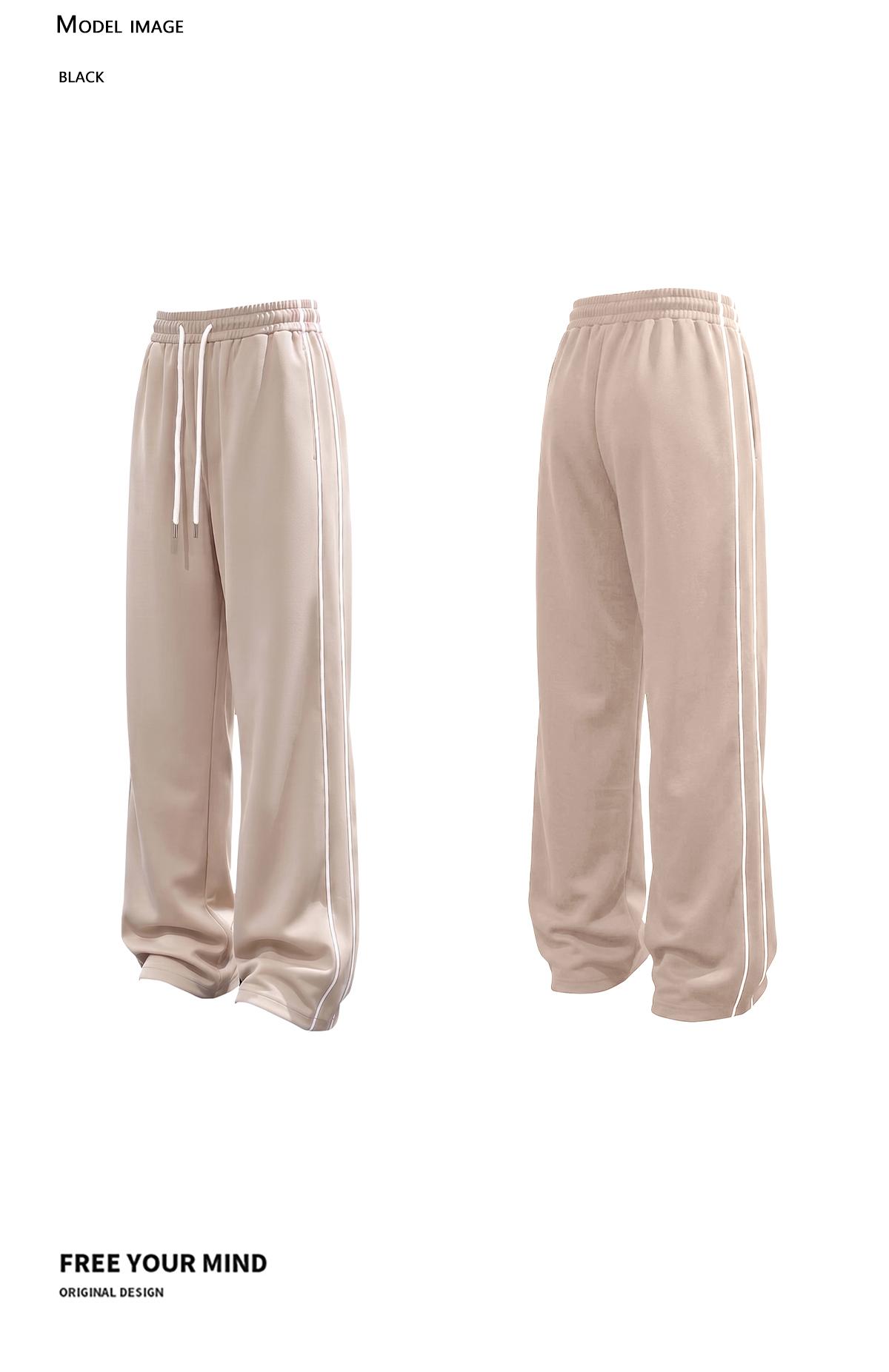 3-pack men's sweatpants, side stripe, baggy wide leg pants,  casual comfortable, loose straight fit, wide leg sweatpants, casual loose pant, autumn wear, wide leg loose fit sweatpants, campus outfit, elastic drawstring waist, street style,