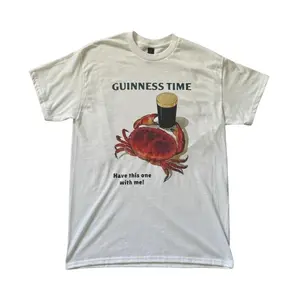 Retro Guiness Crab Vintage Graphic Heavyweight Tee
