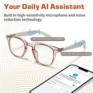 SIHUADON Bluetooth Glasses for Women and Men with Bluetooth 5.4, Translation Glasses with Blue Light Blocking and Color-Change Lenses, Voice Assistant, Touch Control for Travel, Meetings, Business
