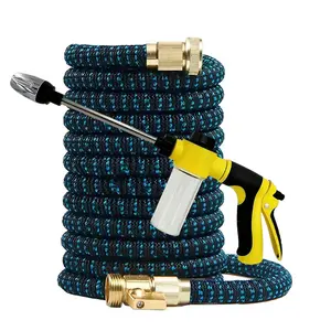 New Flexible Retractable Irrigation Hose - Magic Garden Hose with Spray Gun - High Pressure - Car Cleaning Tool - Plant Watering System with Adjustable Control Valve - Watering Nozzle - Gardening and Lawn Supplies
