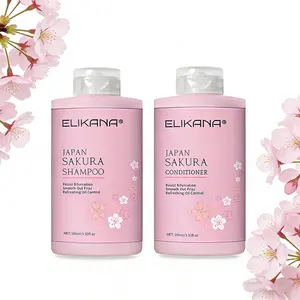 Sakura Shampoo Set, with Collagen and Moroccan Argan Oil, Deep Moisturizing, Nourishing Formula, Promotes Scalp Health, Suitable for Daily Use. (including shampoo and conditioner)