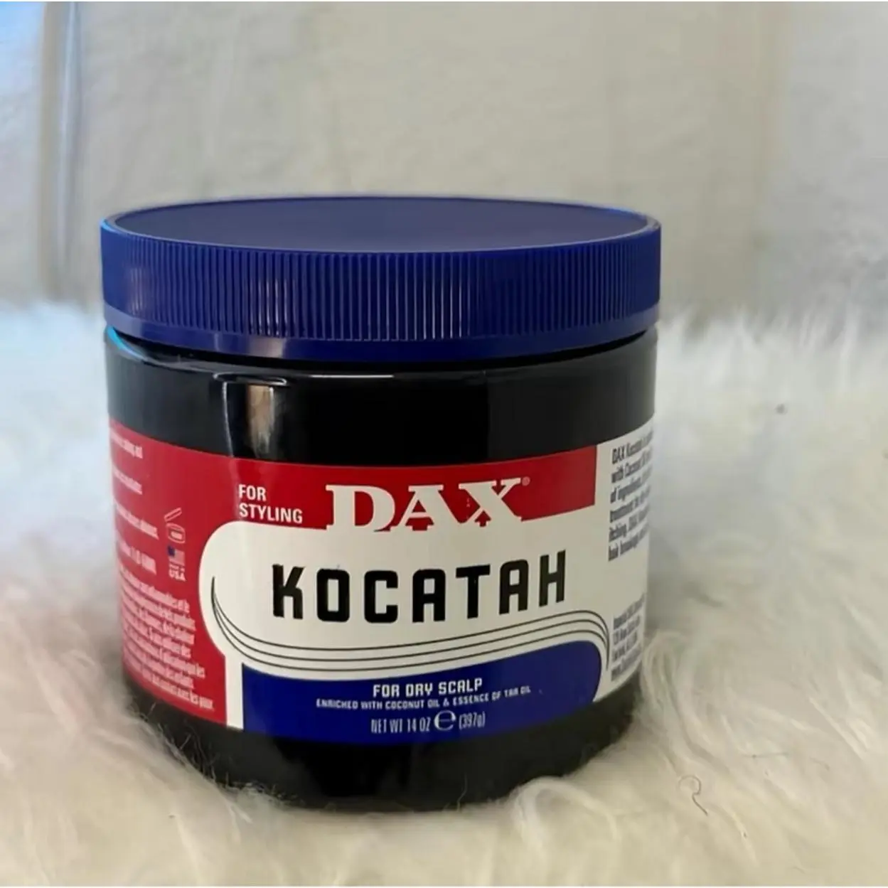 Dax Kocatah Pomade for Styling - Enriched with Coconut Oil & Essence of Tea Tree - 14 oz - Ideal for Dry Scalp Care