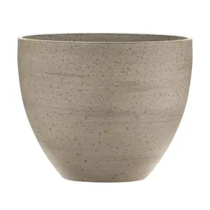Egg Planter  7.5 x 9 in. Southern Patio Resin Whitestone Planter