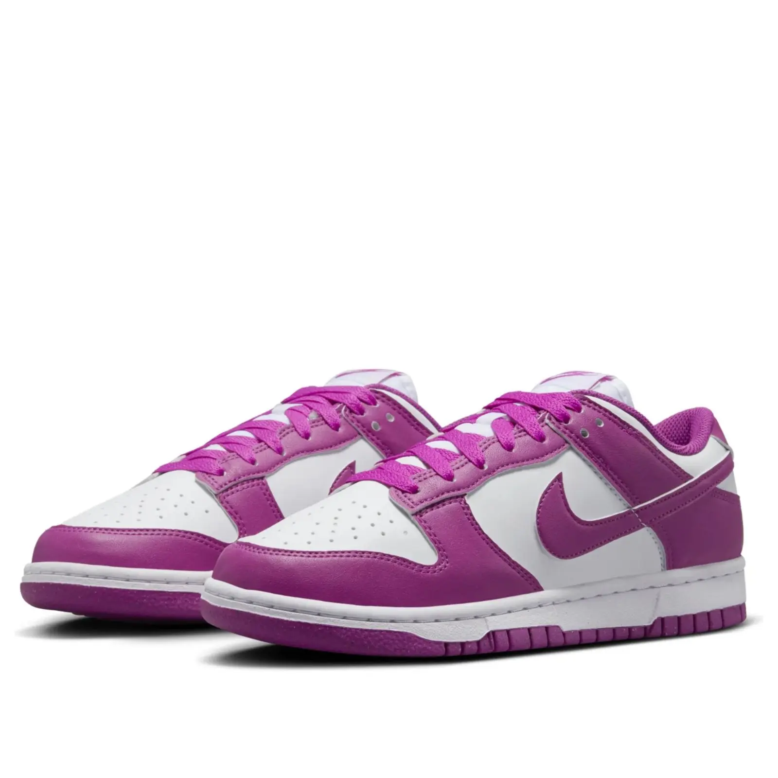 Nike Dunk Low Next Nature Women's Sneakers White / Hot Fuchsia DD1873-110 Low Top Casual Shoes Lifestyle Footwear Lace-Up Sneakers Classic Dunk Silhouette Cushioned Comfort Everyday Shoes Sustainable-Inspired Design Durable Rubber Outsole
