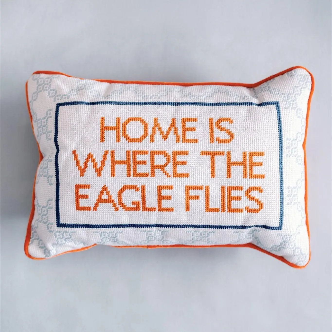 Eagle Needlepoint Pillow Durable Memory Foam Ergonomic Memory Foam