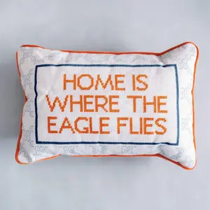 Eagle Needlepoint Pillow Durable Memory Foam Ergonomic Memory Foam