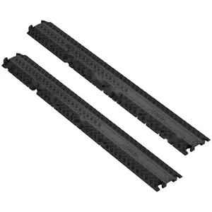 Two Piece 39-Inch Cable Protector Ramp System For 2000-Pound Load Capacity, Heavy-Duty Drop-Over Cord Cover And Vehicle-Safe Ramp For Floor Protection In Garage, Workshop, And Outdoor Settings, Cable Management Solution