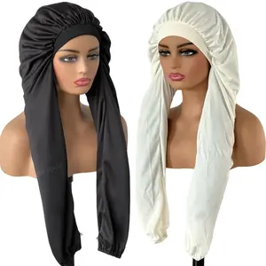 Pantyhose Sleeping Bonnet for Long Braids & Pantyhose Bonnet for Sleeping Braids Protection Hair Elastic Adjustable Haircare Heatless Haircare