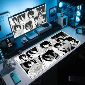 Chainsaw Man Reze & Makima Anti-Scratch Mouse Pad, XXL 900x400mm Desk Mat with Smooth Rubber Surface, Anti-Slip Base, Extended Keyboard Mousepad for Gifting, Anti-Scratch Mouse Pads