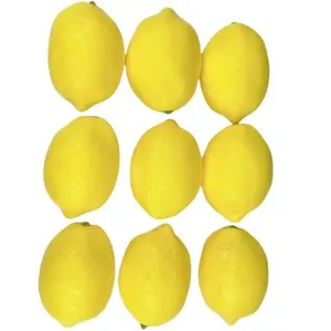 9 pieces artificial lemons for home decoration, realistic fake lemons for photography props, perfect fruit models for hotel and store display