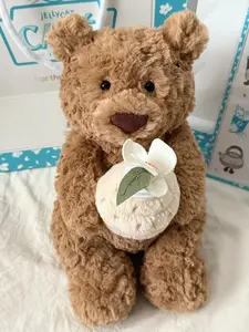 Jellycat Bartholomew Bear Cupcake Plush Toy – Cute Kawaii Dessert Bear, Soft Decorative Plush, Fun Aesthetic Gift Idea