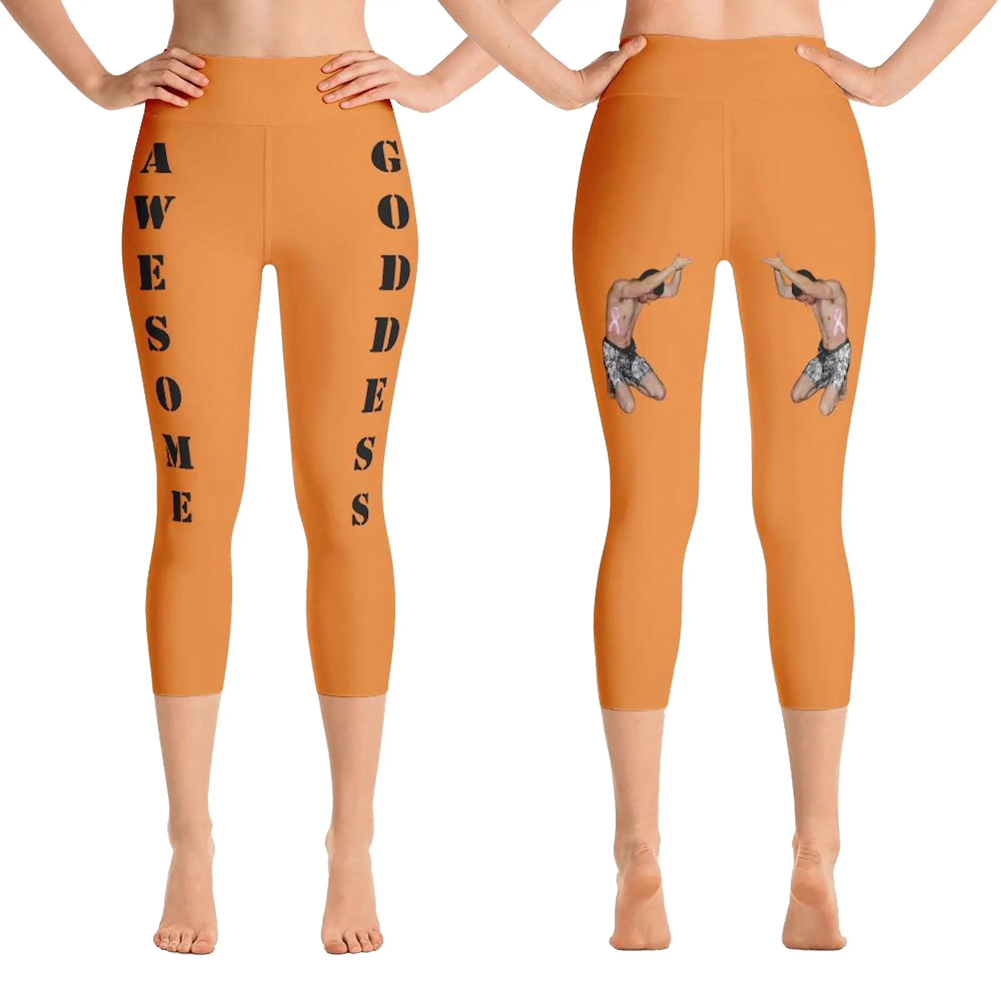 Orange Viral Awesome Goddess Leggings: Ignite Your Inner Fire
