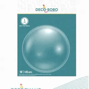 Decobobo DECOCHAMP 18" Clear Bubble Balloon Single Pack 45cm Transparent Party Decorations No Returns
