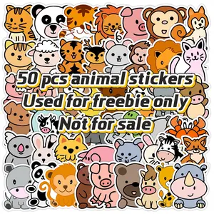 [Not for sale,gift-5]50 pcs animal cartoon stickers, graffiti stickers, waterproof stickers,DIY stickers phone case stickers