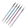 Double-ended Nail Art & Nail Care Pen Set, 5 Counts Nail Painting Brush, Nail Design Pen, Nail Art Tool for Women & Girls, Nail Art Equipment, Nail Art Manicure, Polygel Nails Kit, Multicolor Gift, DIY Nail Art, Nail Art Supplies