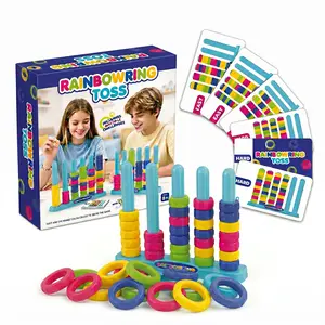 Rainbow Loop Ring Toy - Double Racing Matching Game! Enhances concentration and reaction skills to promote brain development. Gift for boys and girls over 3 years old.