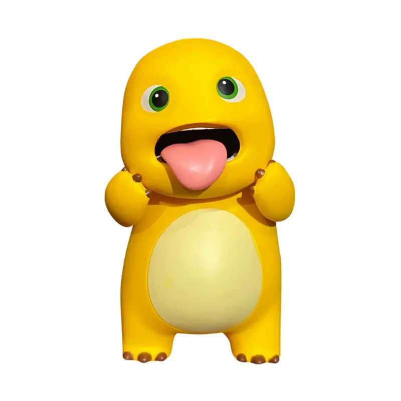 Nailon Dinosaur Figures , Cute Yellow Dinosaur Collectible Toy, Nailon Dino Durable Kawaii Decor Gift for Fans