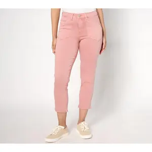 nicole by Nicole Miller Regular Cropped Soho High Rise Jean- Pink