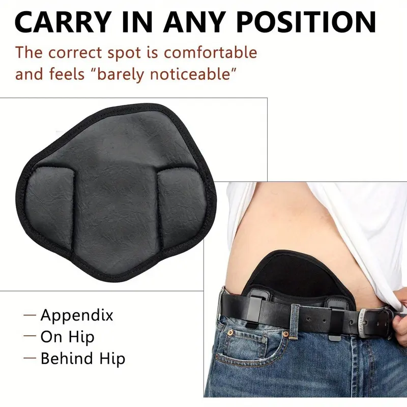 Men's Premium Concealed Carry Fanny Pack/Belt Bag with Concealed Carry Holster, Safety Buckle, 2.15" Metal Clip, Breathable Design, Stealth Fit for Everyday Use, Fits 9MM, 380, Glock 17-19,26,43x,1911, M&P Shield, Xds, P320, Taurus PT111, Hunting, Fits M&