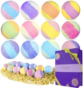 Bath Bombs for Women Relaxing -  12 Pcs Spa Bath Fizzies Rich in Shea Butter, Essential Oils to Moisturize Skin, Bath Bombs Bulk for Mom, Birthday Kit Body Care Coconut Gentle Nourishing Smoother