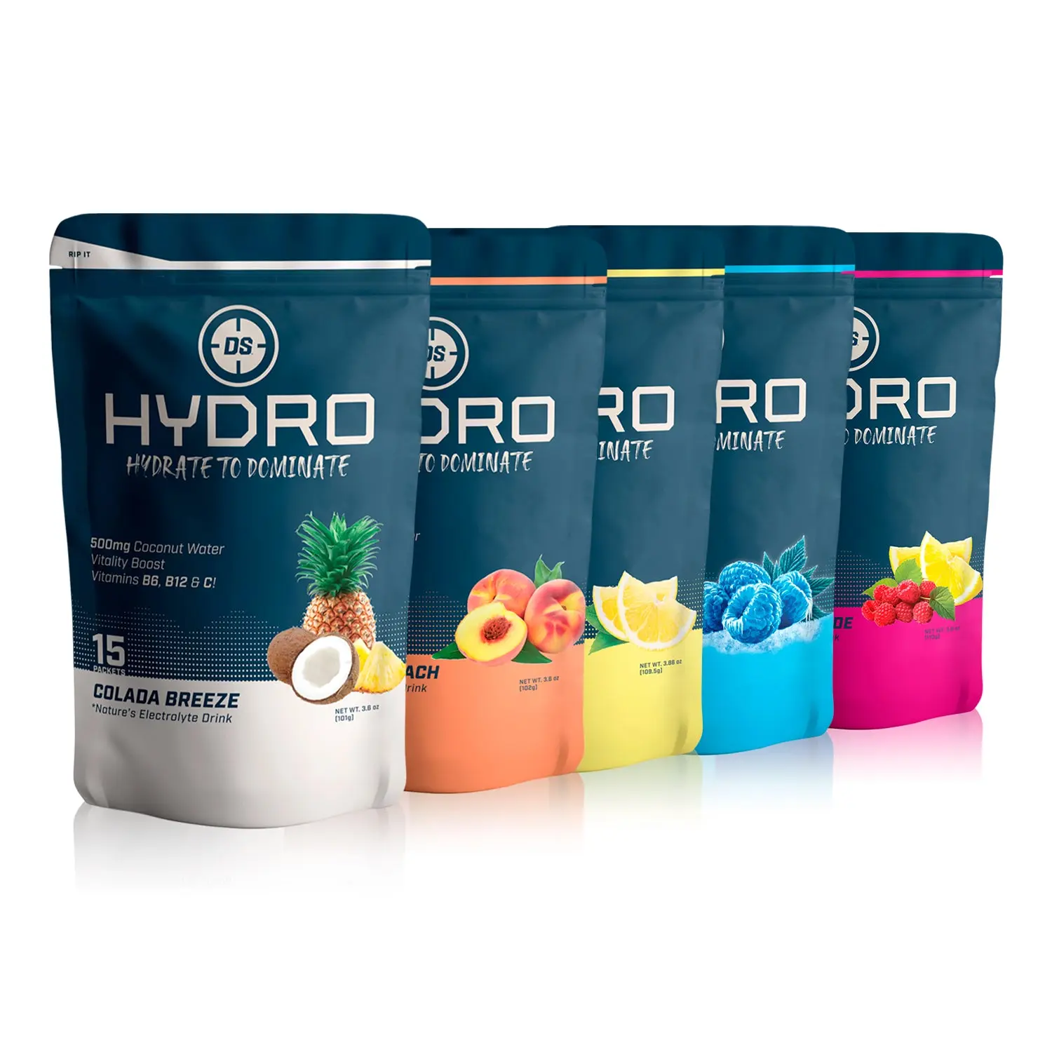 DS HYDRO Razz Lemonade Beverage - 500mg Coconut Water & Himalayan Pink Salt for Enhanced Endurance & Stamina Sport Drink Energy Electrolyte Mix Energy Booster