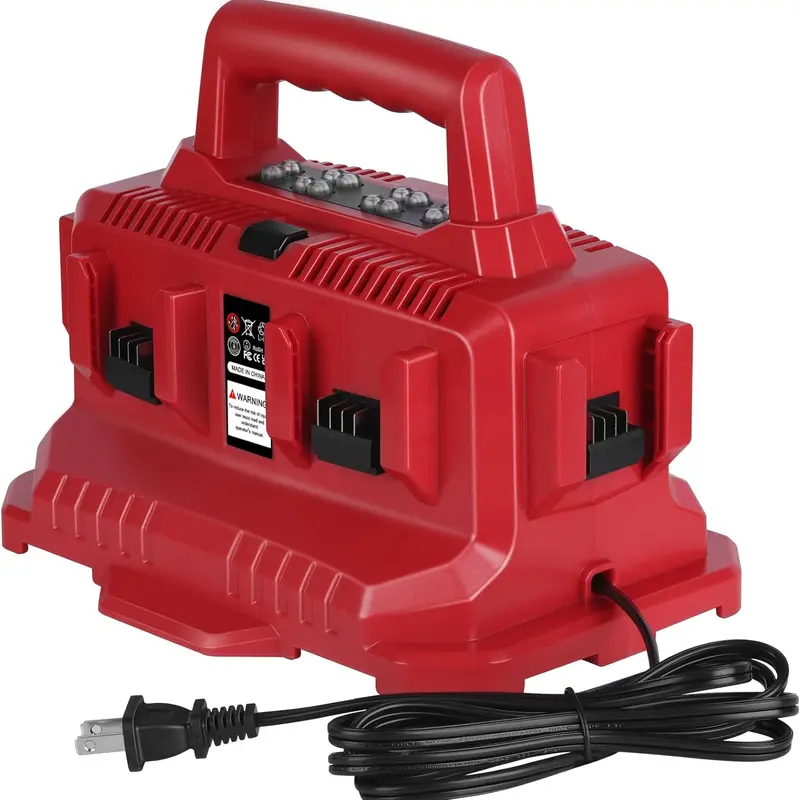 Simultaneously Charging Six Port Charging Station Compatible for Milwaukee 18V Battery Suitable for Mil-waukee ΛΛ18 Tools 6 Battery Pack Sequential Charging with LED Indicator Light,TikTokShopBlackFriday
