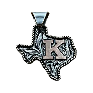 Handmade Texas Necklace & Keychain with Copper Initial. Custom Made. Texas-Based. Fashion Jewelry Accessories