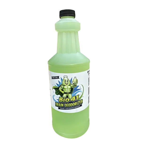 Bio41 Drain Deodorizer- Odor Eliminator - Commercial Drain Deodorizer - Neutralizer Sewer Gas Smell Remover - (32 Oz Bottle)