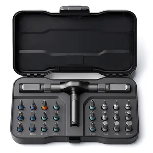 Magnetic Screwdriver Set, Multifunctional Drill Bit Set for Household Repairs, Detachable T-Shaped Ratchet Handle for Easy Use