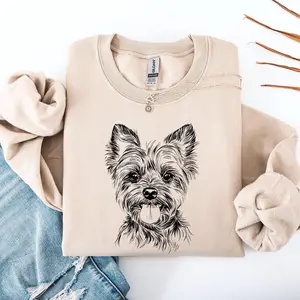 Yorkie, Yorkshire Terrier, Dog Lover Apparel, Pet, Dog Breed, Cute Sweatshirt, Crew Neck, Women's, Crewneck