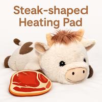 [Steak Heating Pad] Weighted Cow Plush 