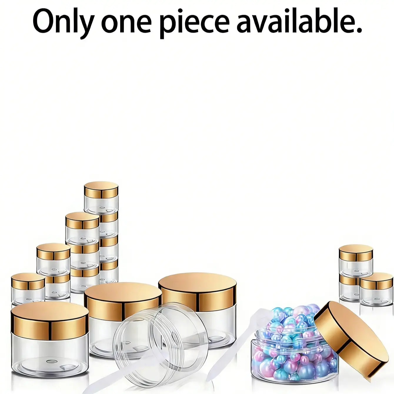 Transparent Plastic Jar 50ML/60ML with Lid, Wide Mouth Travel Container for Lotion Cream Body Butter, Reusable Durable Multi-Functional Lotion Bottle