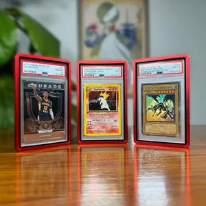 Metal PSA Case (3 Pack) TCGHalo PSA Slab Bumper Case -  SlabHalo Stackable Magnetic Aluminum Metal Case for PSA Graded Cards - Metal PSA Case Protective PSA Frame - Aluminum PSA Slab Case Protector