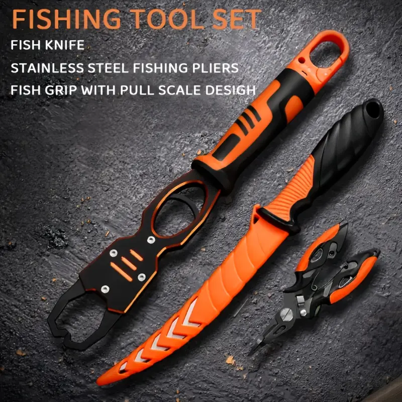 Heavy-Duty Metal Aluminum Fishing Rig Pliers with Digital Scale - Stainless Steel Knife, Lip Gripper, Hook Remover, Saltwater-Ready, Corrosion-Resistant Coating, Ergonomic Non-Slip Grip, Portable Fishing Kit, Fly Fishing, Accessories