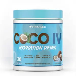 Finaflex COCO IV Hydration Drink Caribe Coconut Flavor 30 Servings Low Sodium Zero Sugar with Magnesium for Enhanced Performance