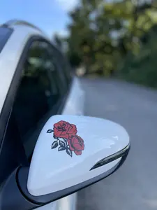 Set of Two Beautiful Rose Decals for Cars and More - Made with USA Orafol Vinyl Foil decal sticker vehicle decor